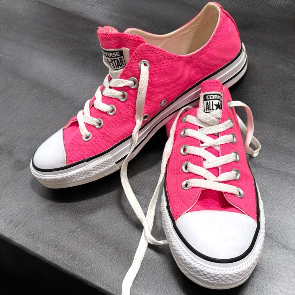Converse Women's Neon Pink Canvas All Star Sneakers